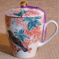 杯子(黃禎作 春鳥櫻花) 杯子 珍品典藏